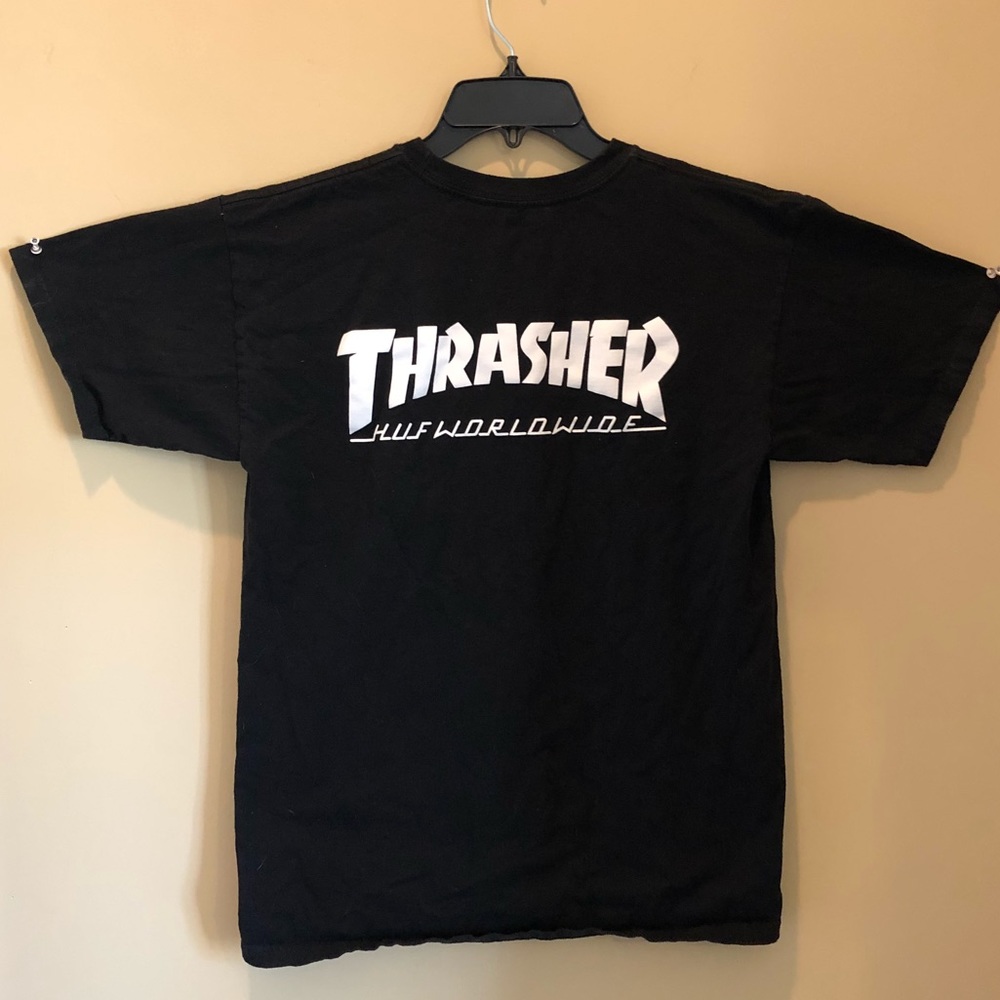 THRASHER Huf worldwide T-shirt men’s sz Med